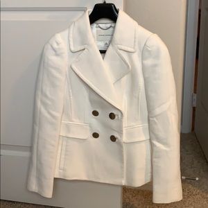 Banana Republic White Pea Coat